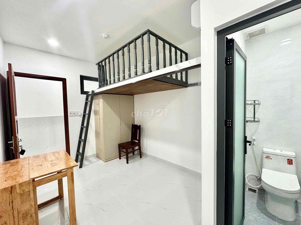 CHO THUÊ PHÒNG TRỌ GÁC FULL NỘI THẤT MỚI XÂY CÓ THANG MÁY - HẦM XE