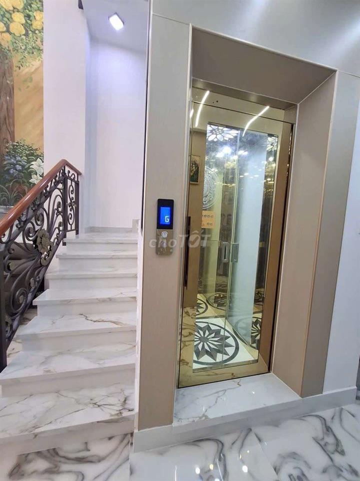 Nhà khu đồng bộ có thang máy 1 sẹc hương lộ 2 dt 4x19m lửng 3 lầu 5pn.