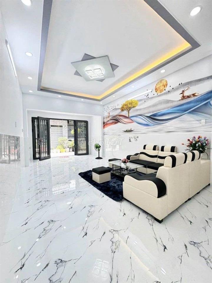 Bán nhà Mặt tiền khu Gò Xoài, 56m2, 4x14m, 2 tầng, 3PN, đường nhựa 10m
