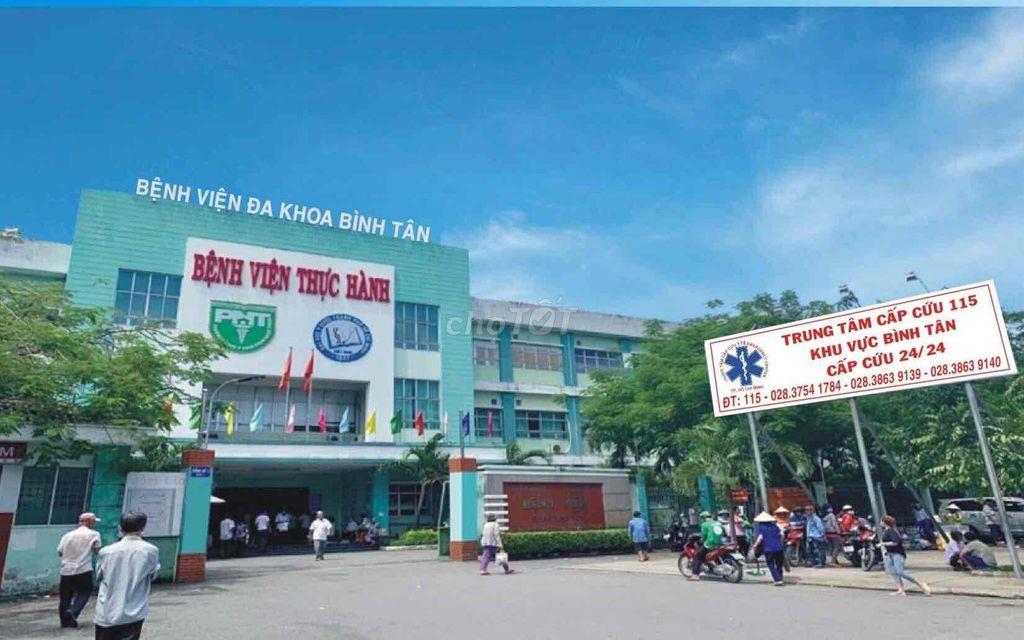 bán đất Hương Lộ 2, kế bệnh viện Bình Tân, 90m2, 4x25m, hẻm ÔTÔ 8m