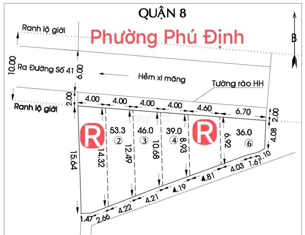 bán đất nền thổ cư đường hoàng Ngân quận 8 