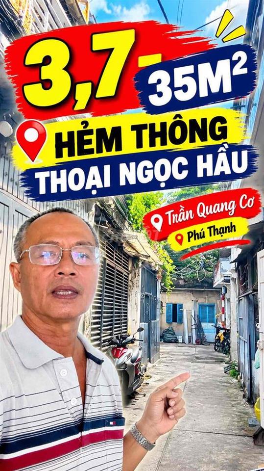 Bán nhà hẻm 3m thông Thoại Ngọc Hầu, Phú Thạnh Tân Phú - 3,5x10m
