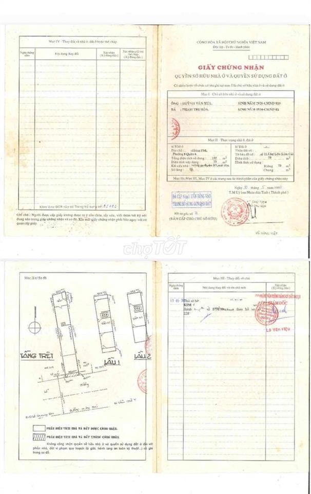Gấp Gấp Gấp !!! Cơ hội mua nhà mặt tiền trung tâm giá tốt