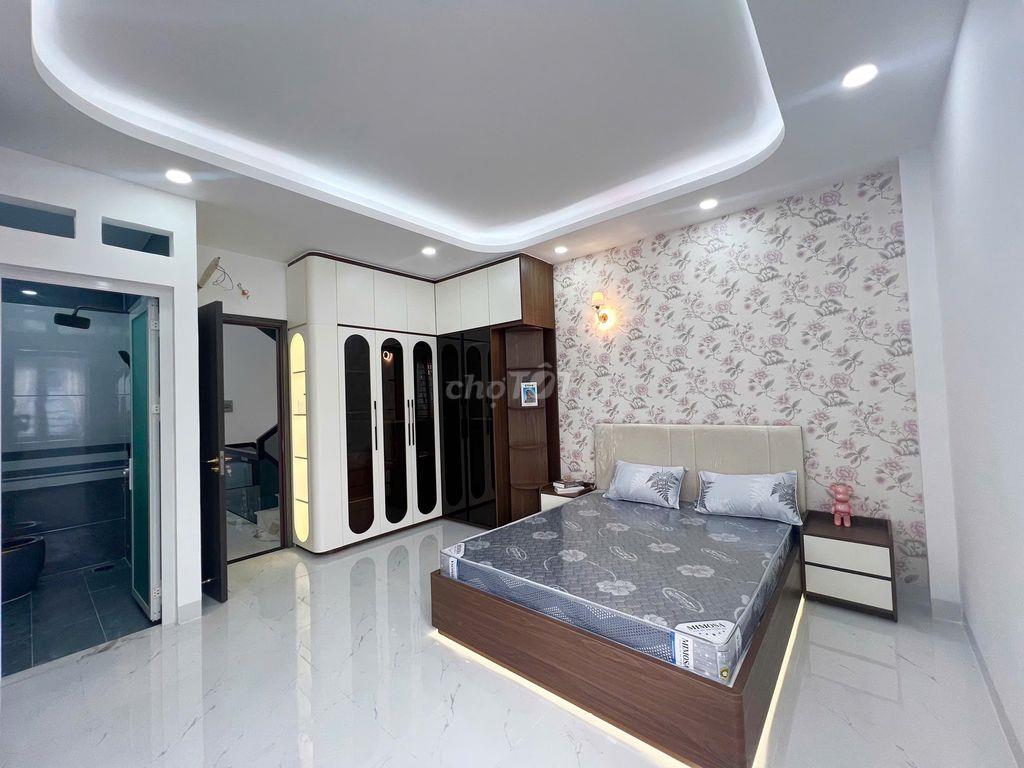 Nhà Bình Tân ( 4,5m x 15m ) 1Lửng 3Lầu, Nhà mới Full Nội thất Cao cấp