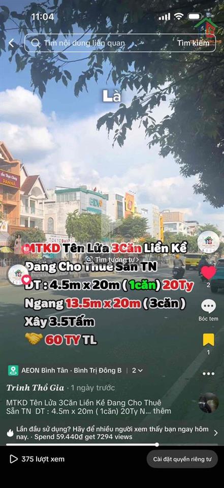 Bán 3 Căn MTKD Tên Lửa VIP