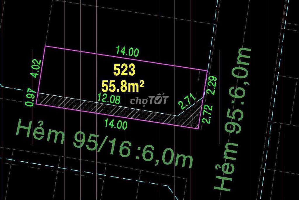Bán đất góc 2 mặt hẻm 70m2 gần Aeon Tân Phú, Bình Tân