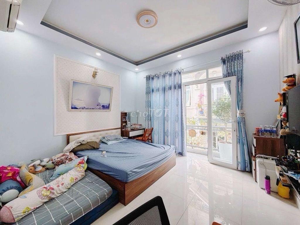 BÁN NHÀ 4 TẦNG SÁT MẶT TIỀN HẺM 8M THÔNG  SÁT CHỢ LÊ VĂN QUỚI