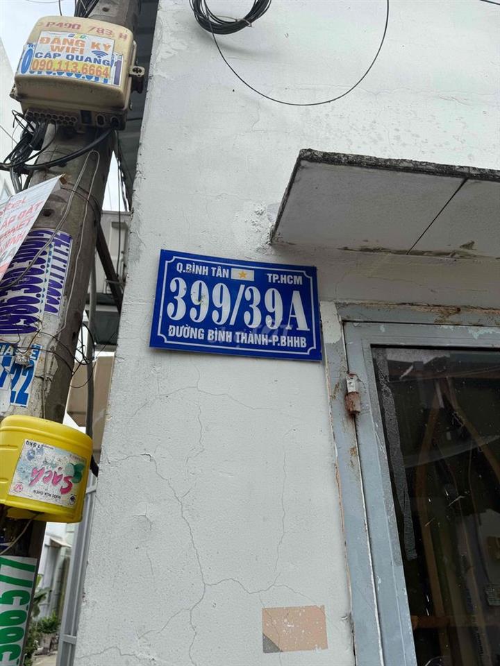 Bán nhà sổ riêng 3 lô, mỗi lô 4x20 tại đường 399/39A Bình Thành, BHH