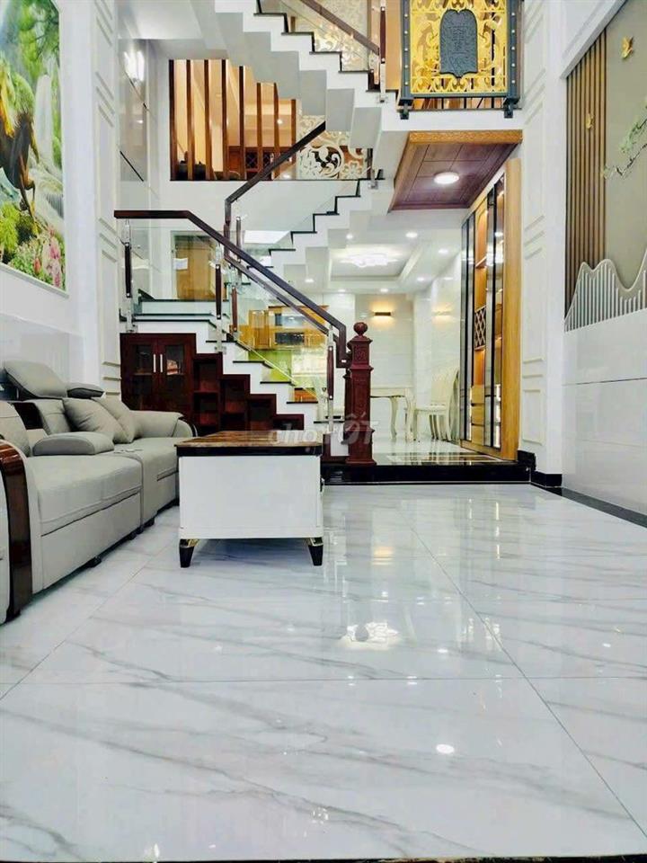 NHÀ XÂY MỚI 4X18M - 5 TẦNG - HẺM 6M THÔNG - 8 TỶ 200TR TL
