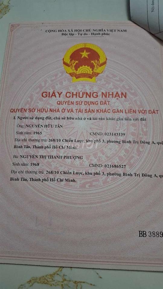 căn góc 2 mặt tiền đường chiến lược  bình tân hẻm xe hơi  