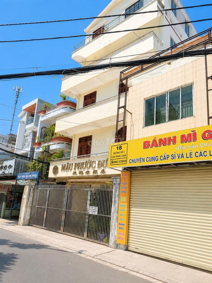 Nhà mặt tiền chợ Bình Long 7,2 x 19m, khu kinh doanh sầm uất.