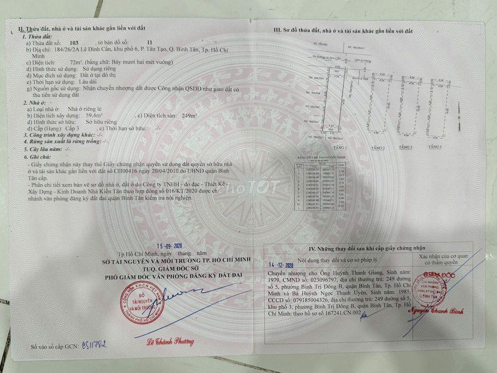 Chính Chủ Bán Nhà Hẻm 3 Tầng, Sổ Hồng Riêng