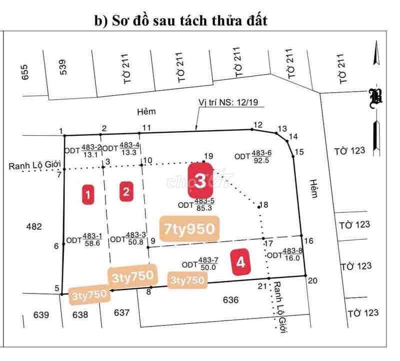Bán đất 1/ đường số 6, BHHB, bình tân , giá hơn 3 tỉ xxx , siêu rẻ