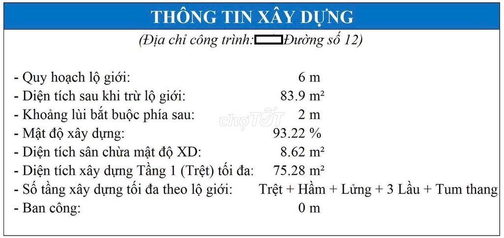 84m² NỞ HẬU - HXH ĐƯỜNG SỐ 12 - CHỈ 6 TỶ - ĐẤT ĐẸP HIẾM GẶP