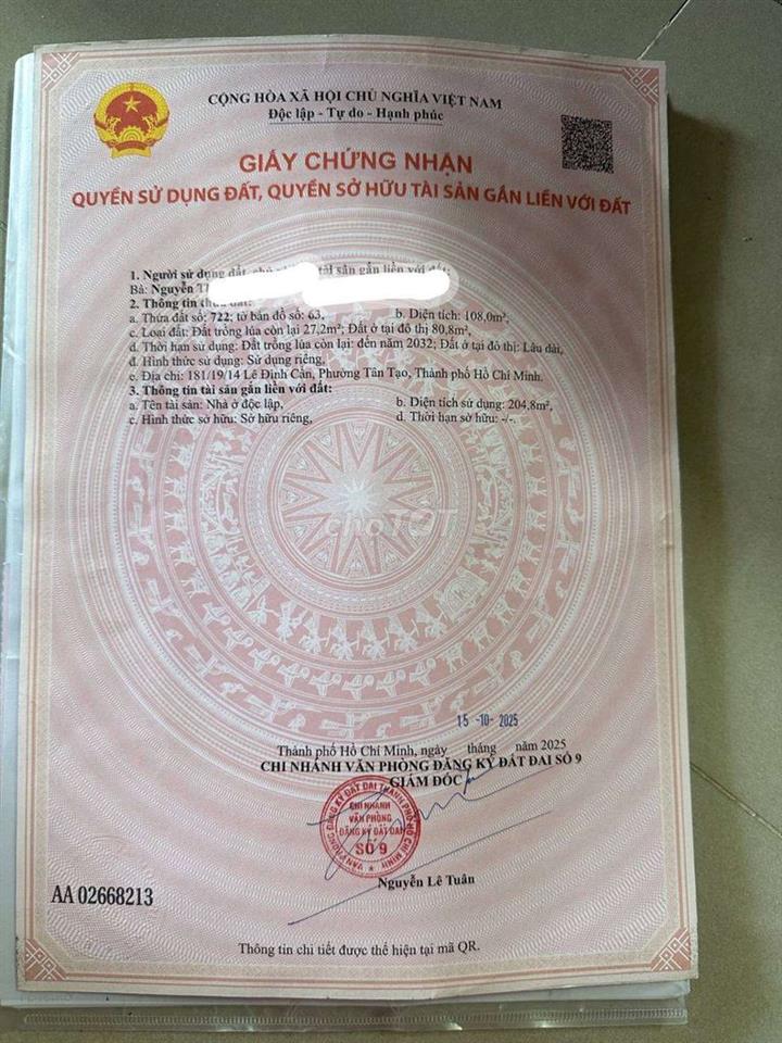 Cần Bán nhà 