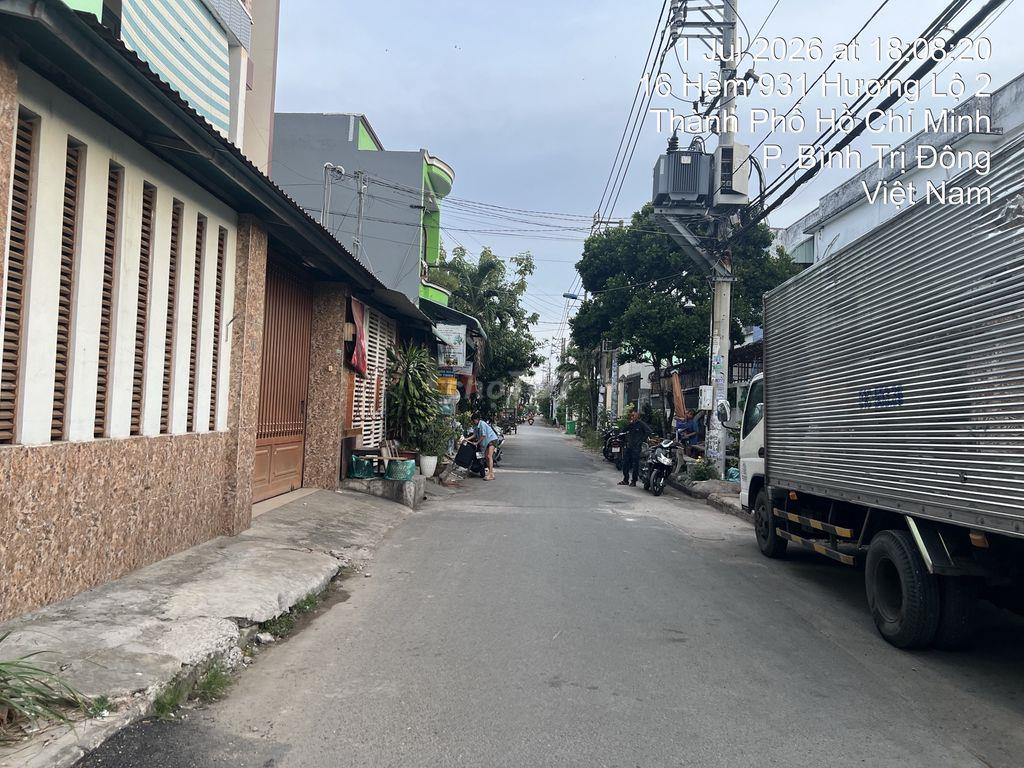 Chính chủ bán nhà hẻm 1/ Hương Lộ 2, Bình Trị Đông, quận Bình Tân cũ