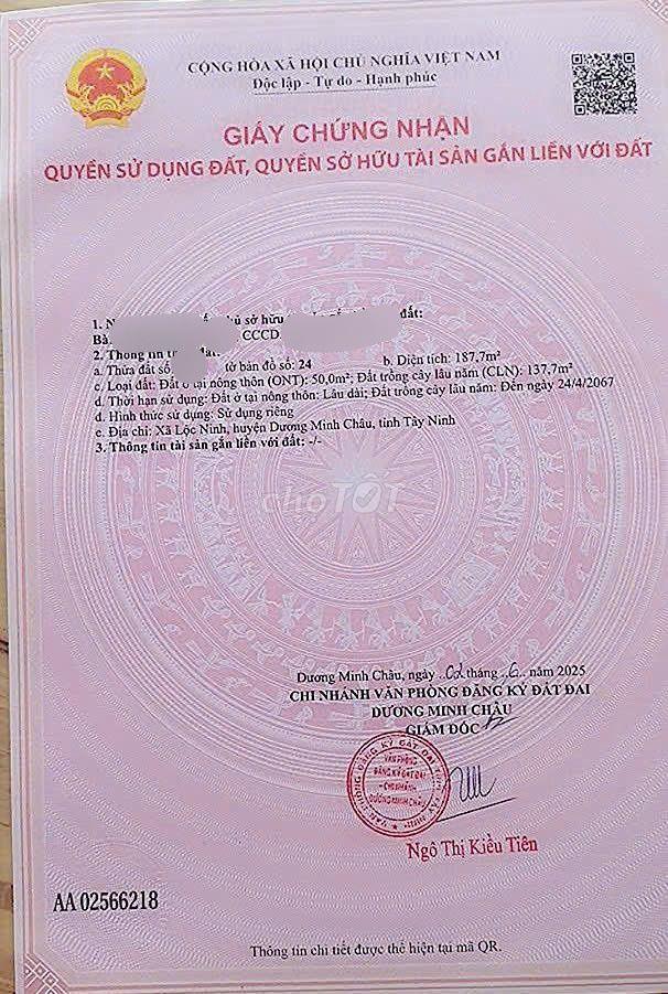 Gia đình tôi có miếng đất Lộc Ninh cần bán nhanh - Giá 339tr (có TL)