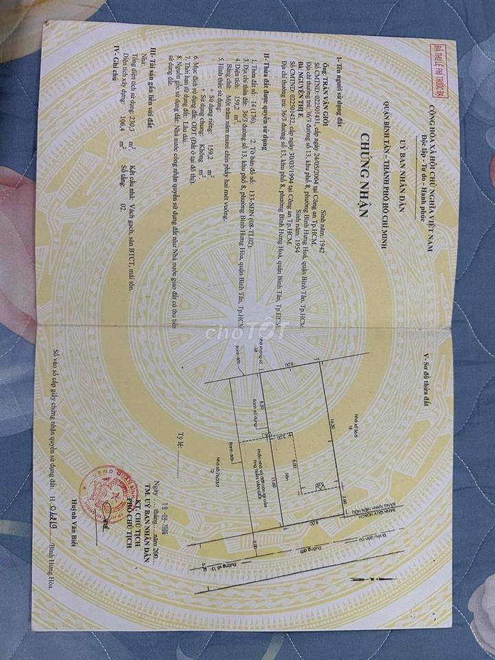 BÁN NHÀ 8x20 NGAY AEON TÂN PHÚ ĐƯỜNG 6m