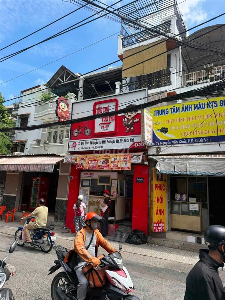 Nhà 1 trệt 2 lầu 4PN, MT đường Nguyễn Văn Khối giá 23tr