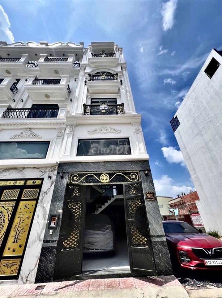 Nhà mới 5 Tầng 52 m2 đường xe hơi 8m khu dân cư  Vĩnh lộc