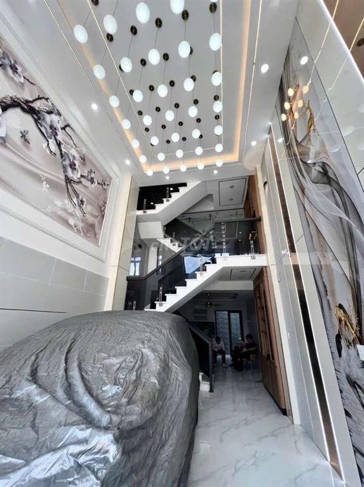 Nhà mới 5 Tầng 52 m2 đường xe hơi 8m khu dân cư  Vĩnh lộc