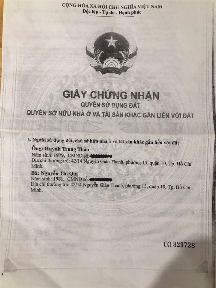 Bán nhà mặt tiền