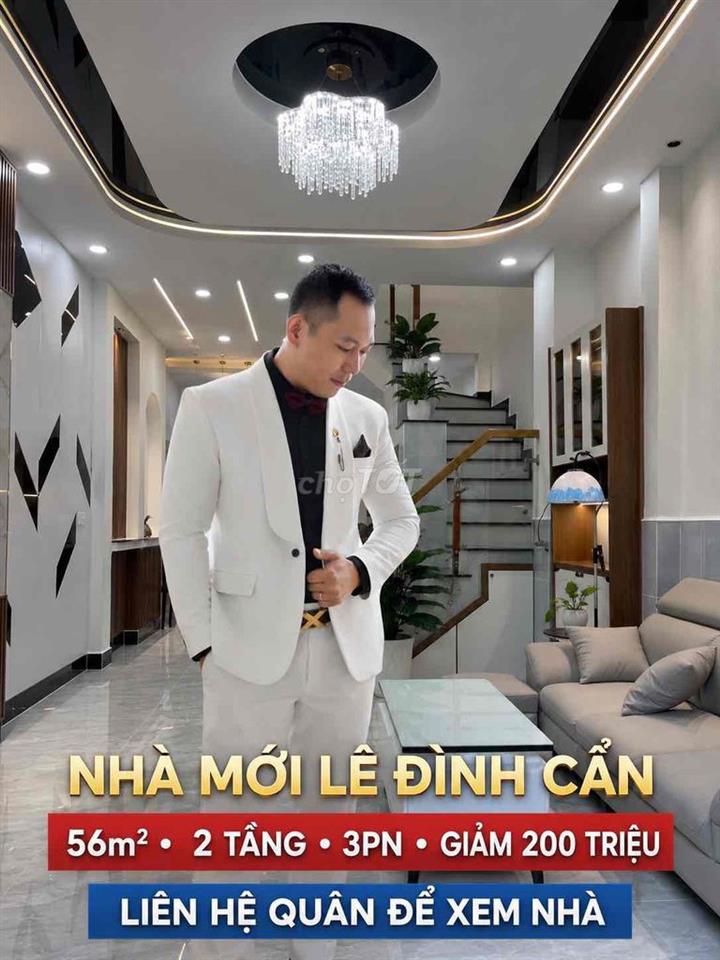 chỉ 96 triệu/m² sở hữu ngay nhà mới cao cấp. Lê Đình Cẩ