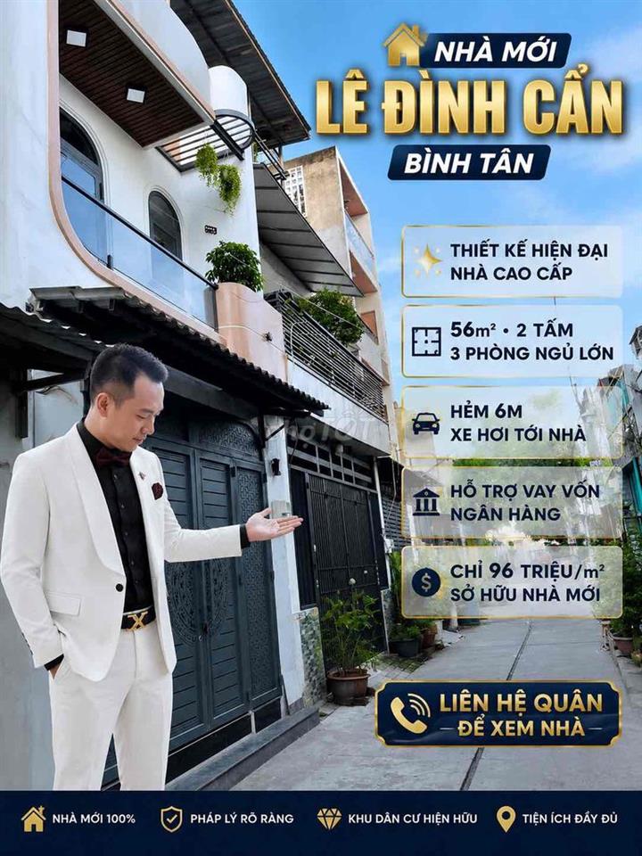 chỉ 96 triệu/m² sở hữu ngay nhà mới cao cấp. Lê Đình Cẩ