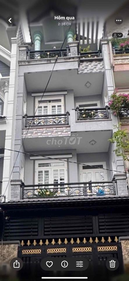 Biệt Thự Nhỏ Lê Văn Quới C-Chủ 58m2 - 172m2, 4 Tầng, Hẻm hơn 6m,