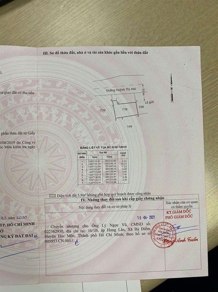 CHÍNH CHỦ BÁN ĐẤT MẶT TIỀN THỔ CƯ 100% GIÁ NHƯ TRONG HẺM 