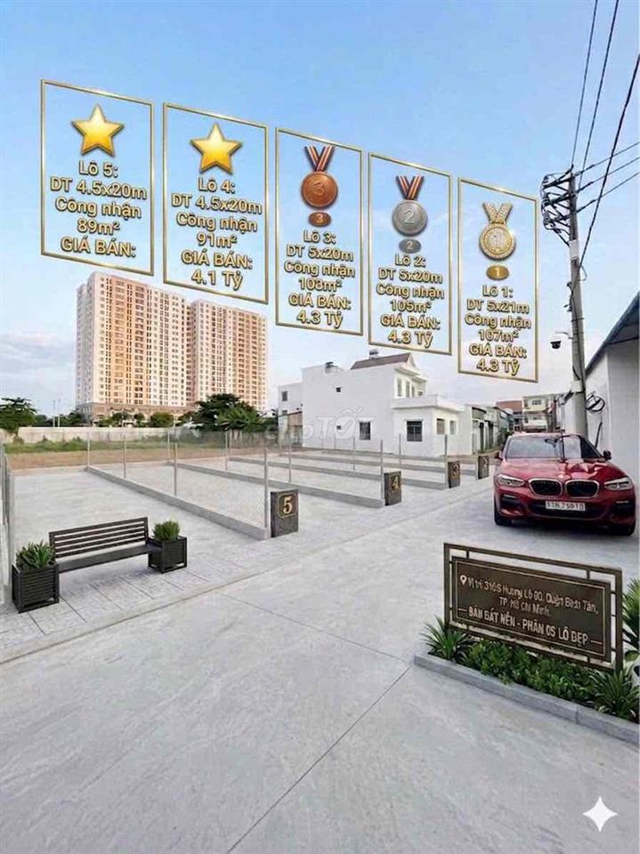 Cần Bán 3 lô đất Hương Lộ 80( cũ)- đường Vĩnh Lộc ( mới). Bình Tân