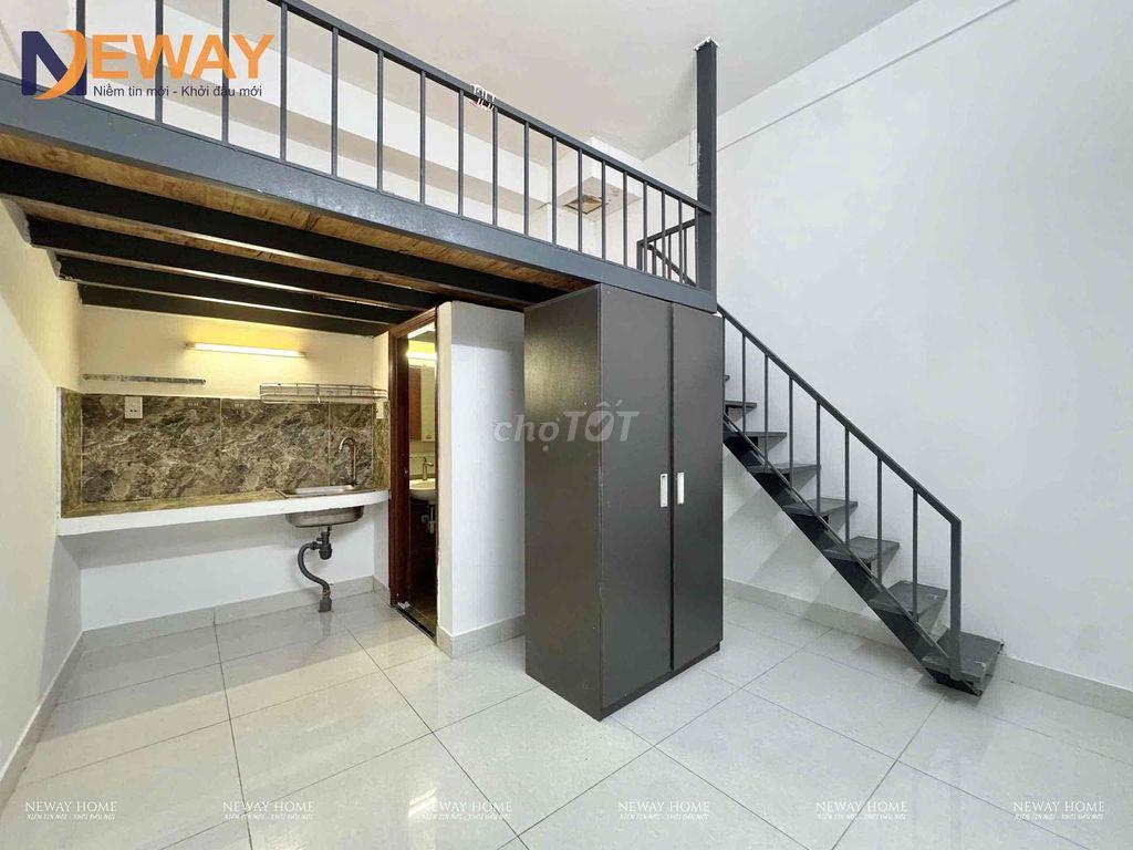 Duplex cửa sổ trời siêu thoáng, Phòng rộng, gác cao gần Chợ Phú Bình