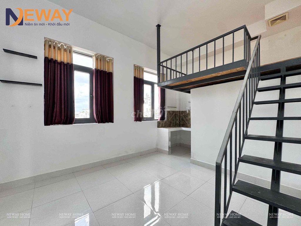 Duplex cửa sổ trời siêu thoáng, Phòng rộng, gác cao gần Chợ Phú Bình