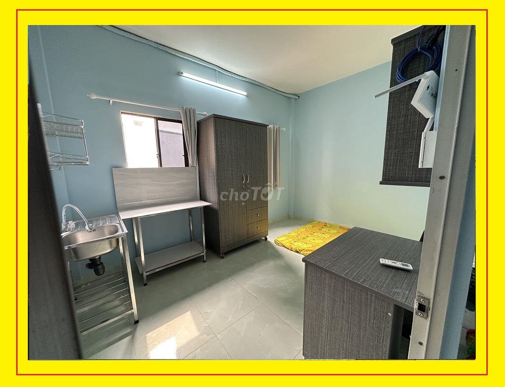 Phòng Bùi Đình Tuý, full nội thất, 2 cửa sổ thoáng, ngay lầu 1