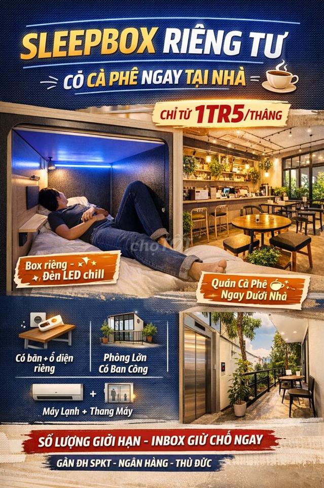 Sleepbox mới Cao Cấp Có Thang Máy - Kha Vạn Cân - Gần Chợ Thủ Đức