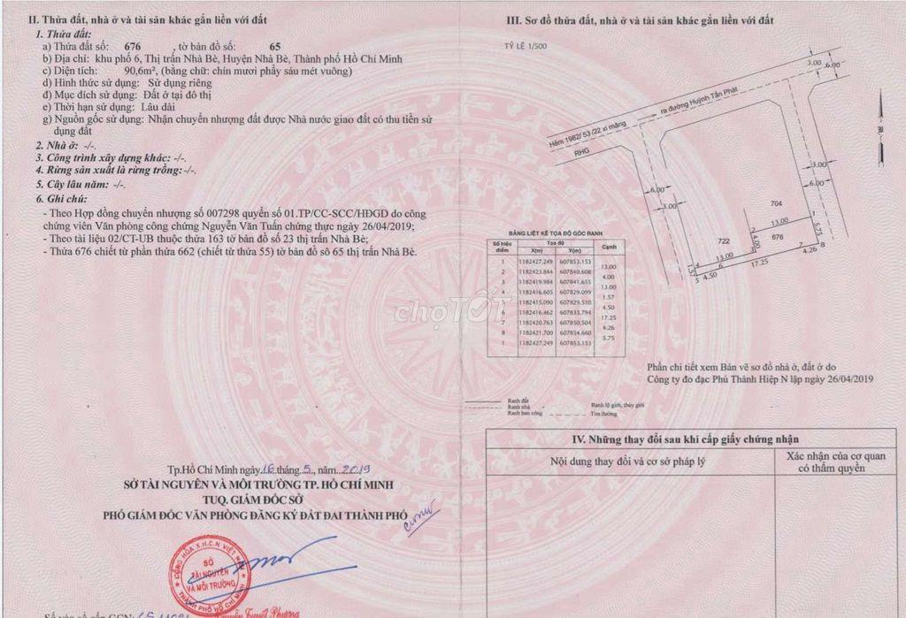 Đất thổ cư Thị trấn NB