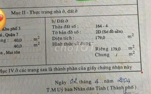ĐẤT THỔ CƯ Q7 CHỈ 30TR/M
