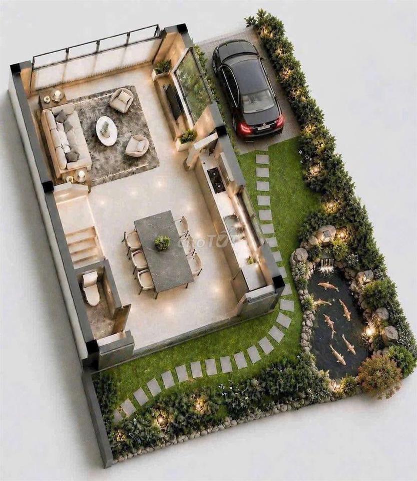 Sân vườn/Tiểu cảnh : Khu vực tiểu cảnh sân vườn phong cách Nhật Bản