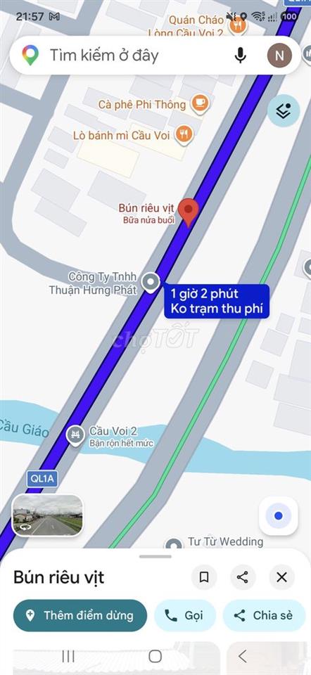 Bán 6.000m2 thổ cư, 2MT QL1A, Gần Cầu Voi, xã Nhị Thành, Thủ Thừa, LA