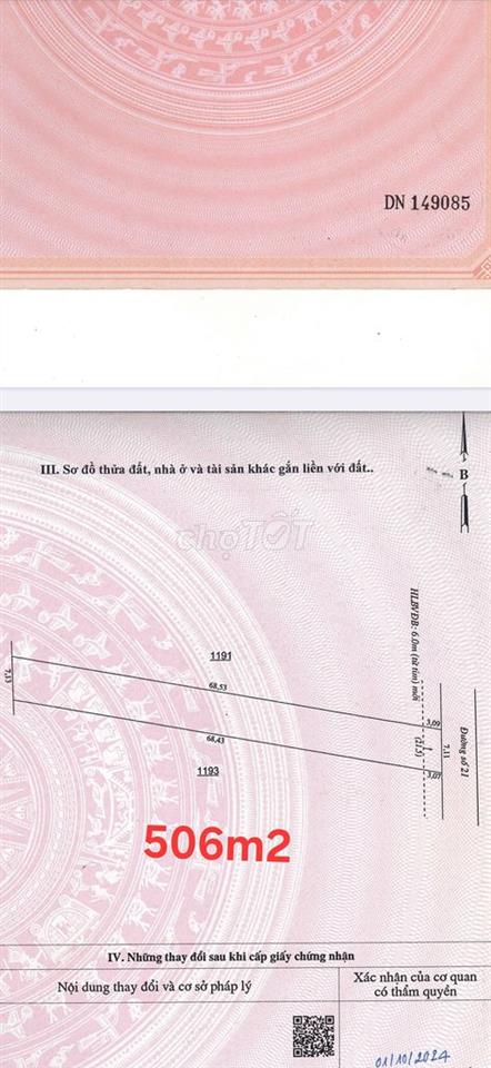Bán 7 lô đất CLN, mỗi lô hơn 500m2, P Minh Thành, TX Chơn Thành, BP
