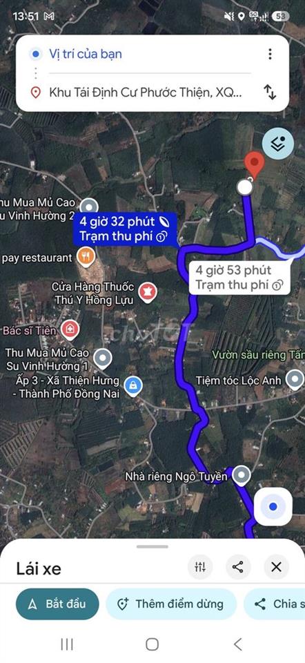 25 lô đất = 1,7ha, mổi lô có 100m2 T cư, Thiện Hưng, Bù Đốp, B Phước