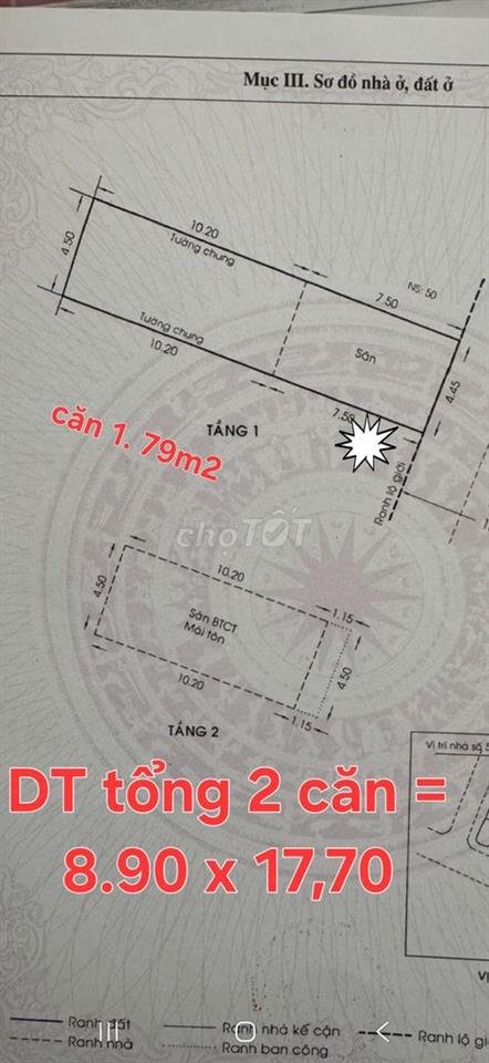 Bán 2 căn liền nhau MT đường số 7, CX Bình Thới, P8, Q11, gần Đầm Sen