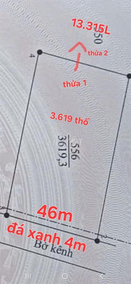 1,7ha đất, có 3.620 thổ, 2MT đường xe tải Bình Thành, Đ Huệ, Long An