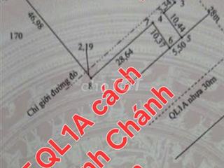 Bán 2,015m2 đất thổ + xưởng nhỏ, MT, QL1A, cách chợ Bình Chánh 1km