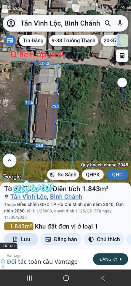 Bán xưởng + 1500m2 đất, MT đường liên ấ 3-4,+  Vĩnh Lộc B, Bình Chánh