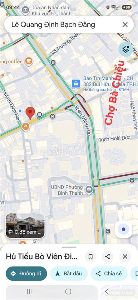 2MT trước v sau Lê Quang Định, cách chợ Bà Chiểu 30 căn, P14, B Thạnh