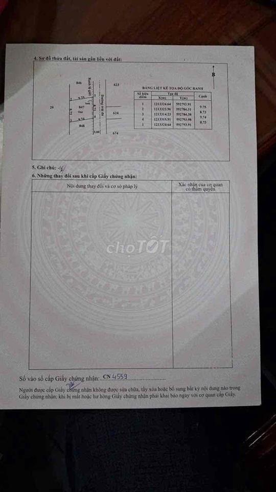 Bán nhà lầu hoàn công (8,75x9,75) đường số 160 Huỳnh Minh Mương,xe hơi