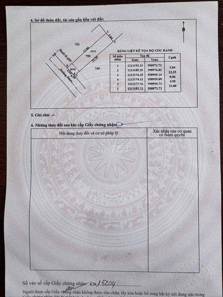 Giảm: lô đất đường nhựa 118m2 thổ cư ,thông ra Lê Thị Bay vào200m