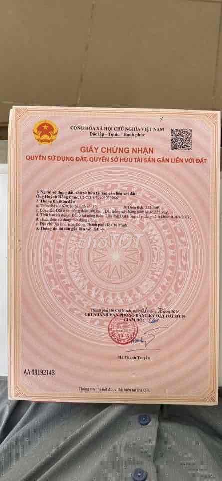 Lô đất 324m2 (15x21) xây dựng ngay,đường Nguyễn Thị Dưỡng vào 80mét