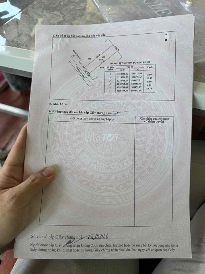 Bán lô đất 115m2 thổ cư gần ngã tư và siêu thị tân quy tỉnh lộ 15 3km